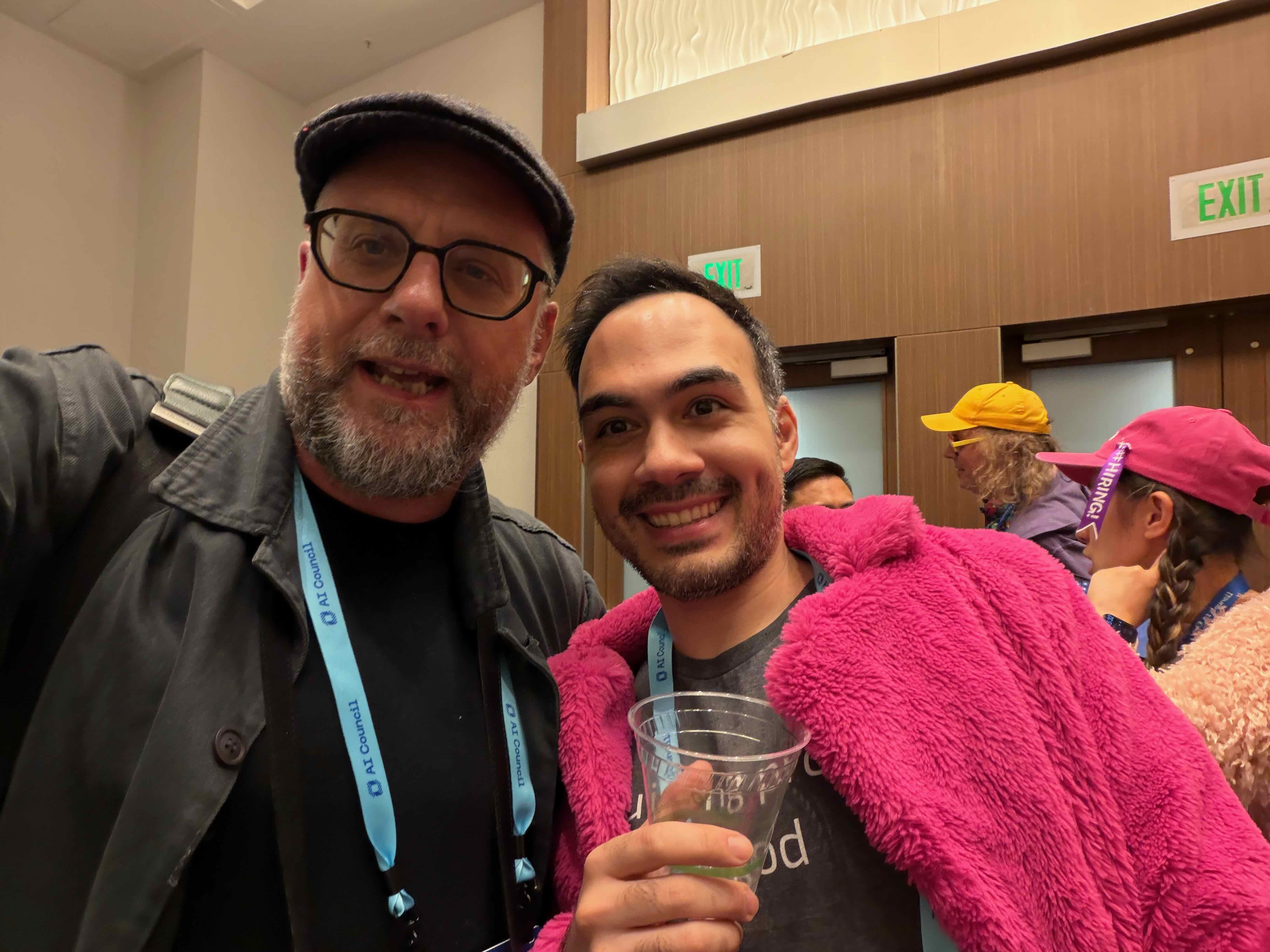 Alexy and Diogo together at a community event